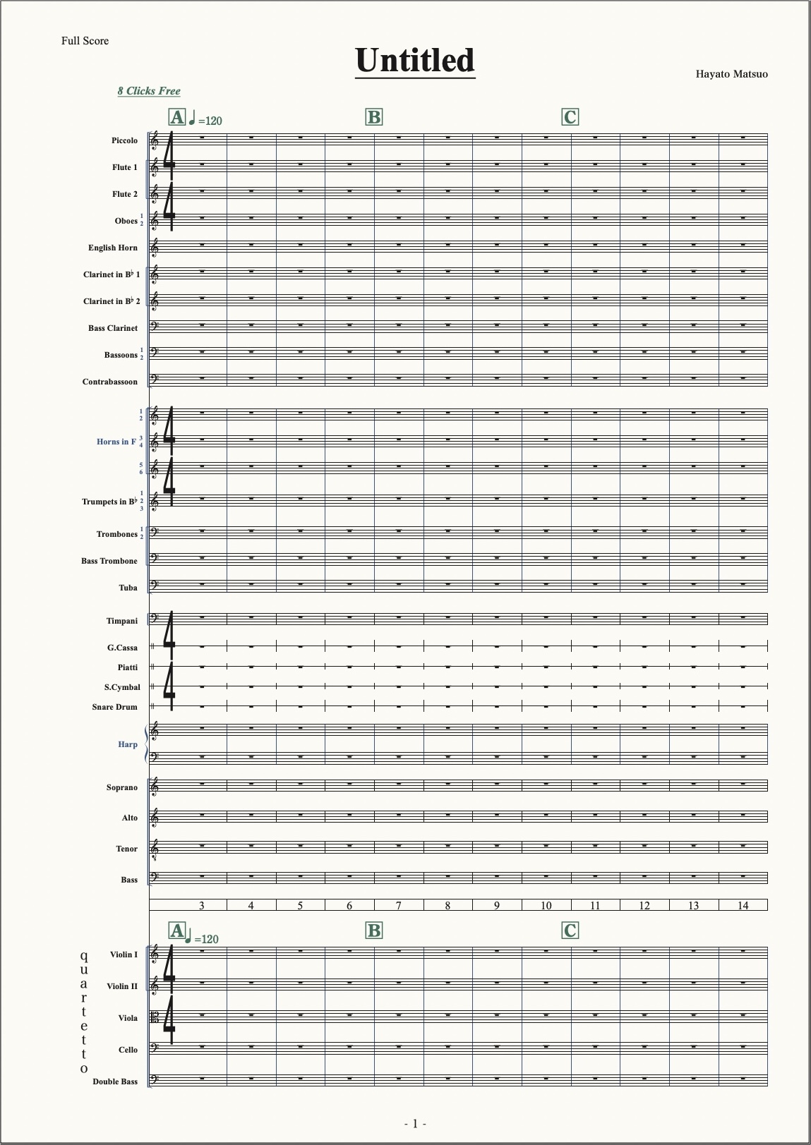 管弦楽(Film Scoring・用紙A3)_松尾早人様仕様_特大 管弦楽(Film Scoring・用紙A3)_松尾早人様仕様_特大